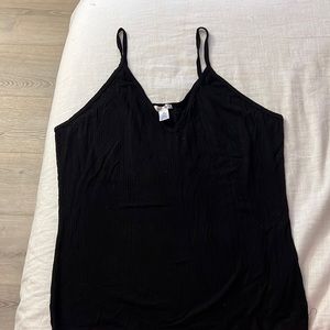 Black ribbed tank top